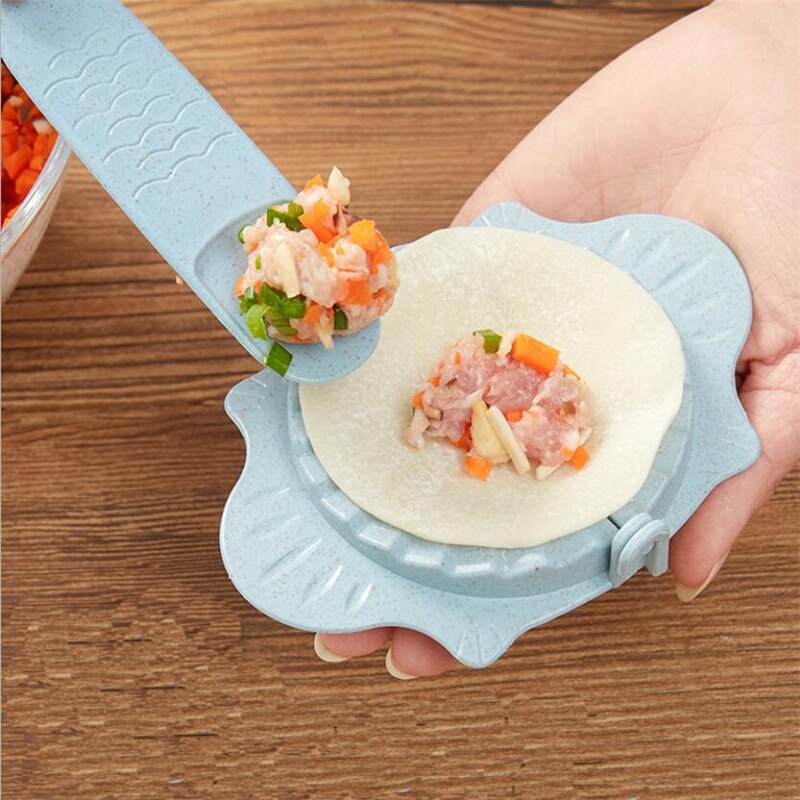 Moule à boulettes Jiaozi Pierogi, 1 ensemble, bricolage de paille de blé, outil de fabricant de boulettes, moules à boulettes, Clips de cuisson, pâtisserie, accessoires de cuisine