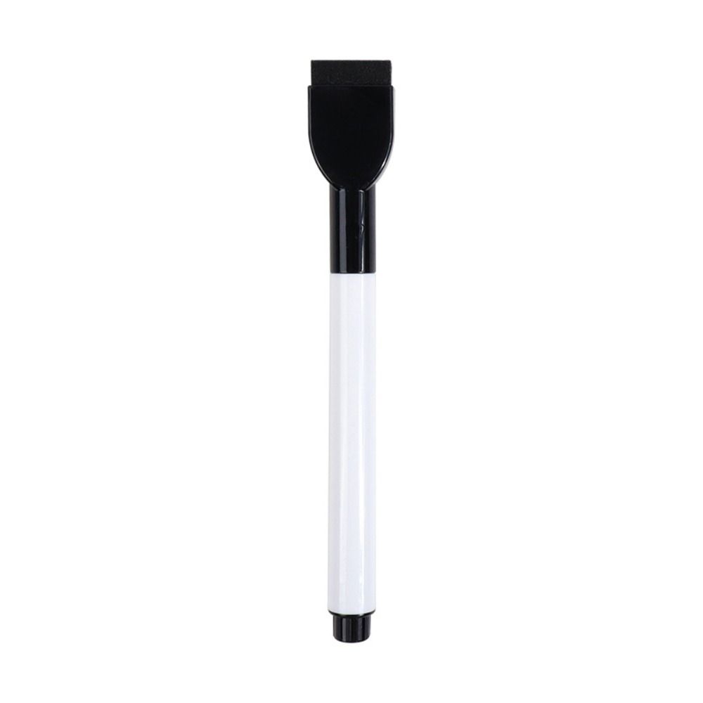 Portable Colorful Whiteboard Marker Magneticless Waterborne Brush Water Color Pens Erasable Multifunction Marker Pen Fridge: WHITE