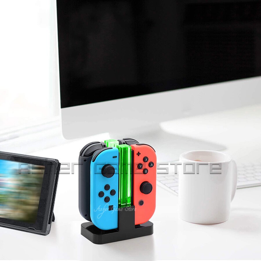 4 Joycon Charger LED Joy-con Fast Charging Dock Station for Nintend Nitendo Nintendo Switch NintendoSwitch Joy Con Controller