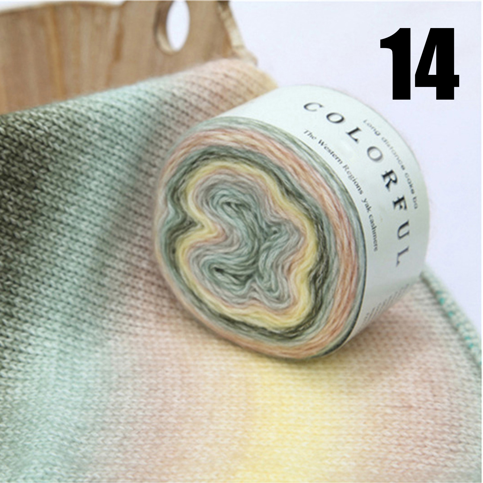 100g Tricot Angora pastel hilo tejer mezclas de lana hilos de ganchillo Hilos Para Tejer A Ganchillo Crochet: Multicolor