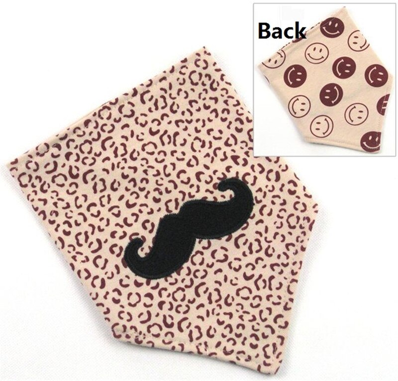 Babyjongens slabbetjes katoenen babymeisjes slabbetjes 0-3y baby bandana slabbetjes kinderen driehoekige sjaal dubbelzijdig iedereen kan dragen: Beige baard slabbetje