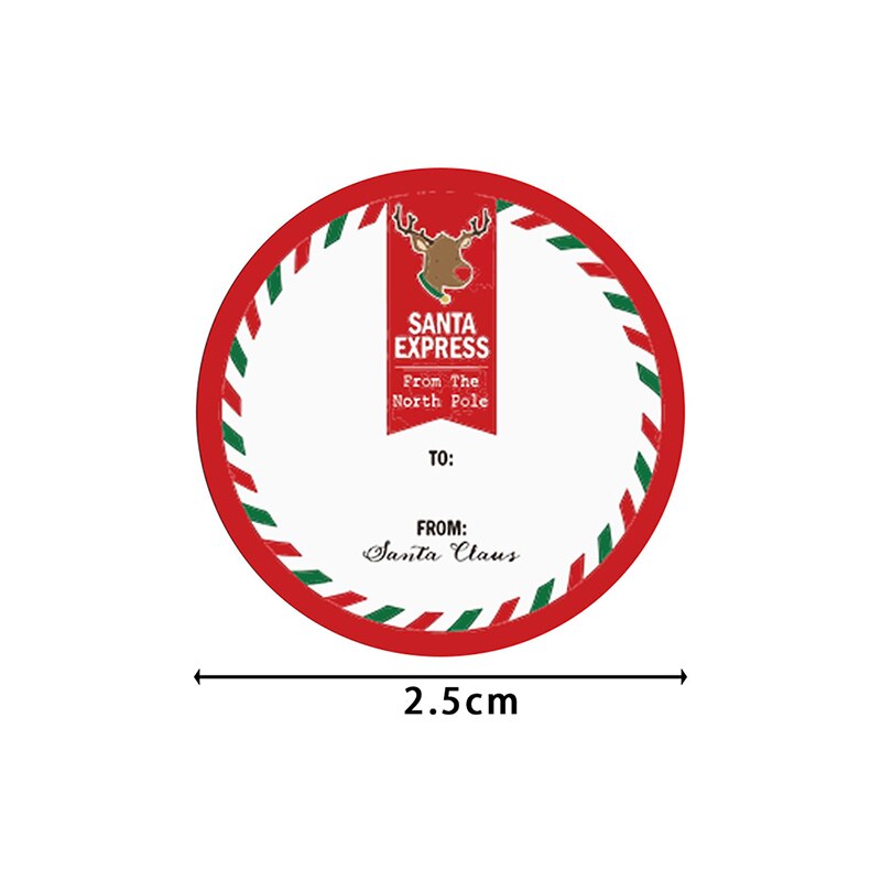 500 stuks ronde 4 ontwerpen vrolijke kerst bedankt sticker zegel envelop kaart labels verpakking scrapbooking decoratie