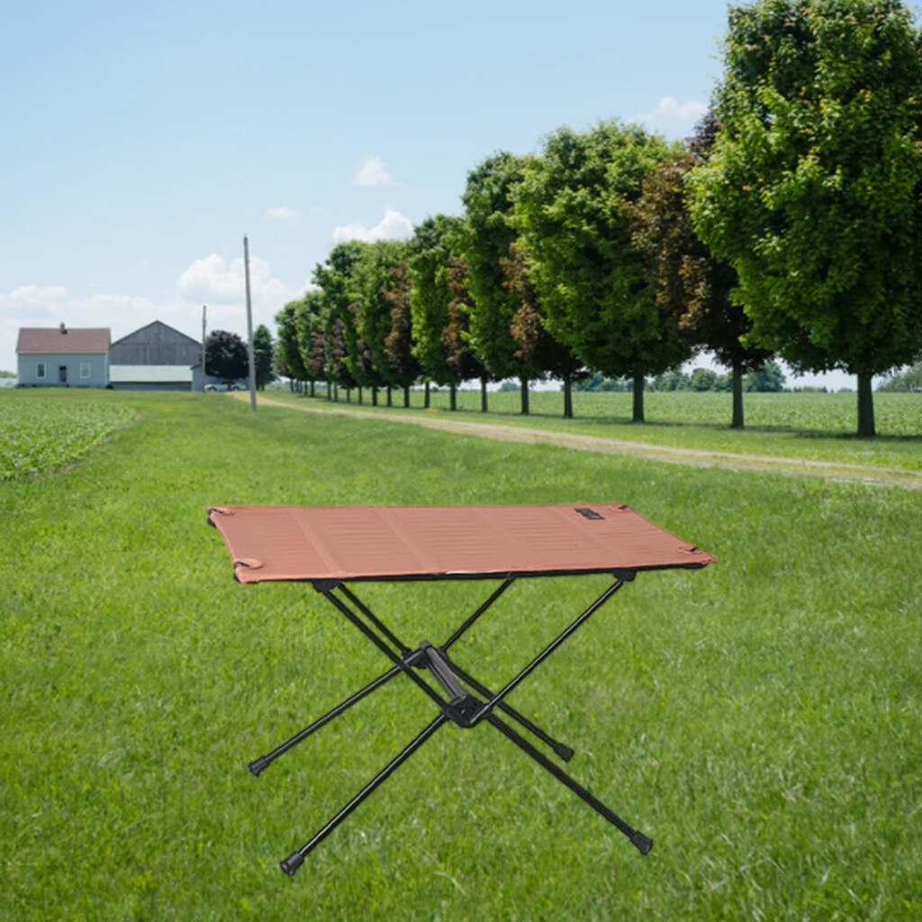 Table de pique-nique pliante en aluminium, légère et Portable, pour l&#39;extérieur, Camping, Patio, pique-nique: Brown