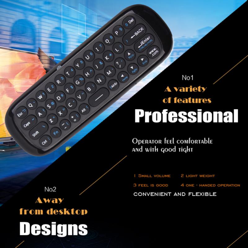 Wechip W1 teclado inalámbrico Air Mouse TV Control remoto infrarrojo aprendizaje 6-Axis detección de movimiento para Android TV Box Laptop PC