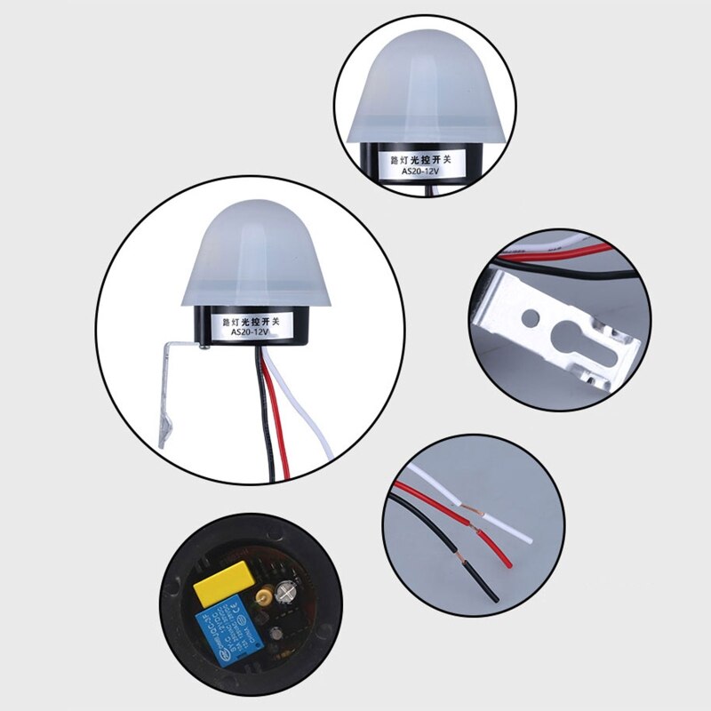 Photoswitch Light Sensor Switch Auto On Off Dusk Sensor Night Light Sensor