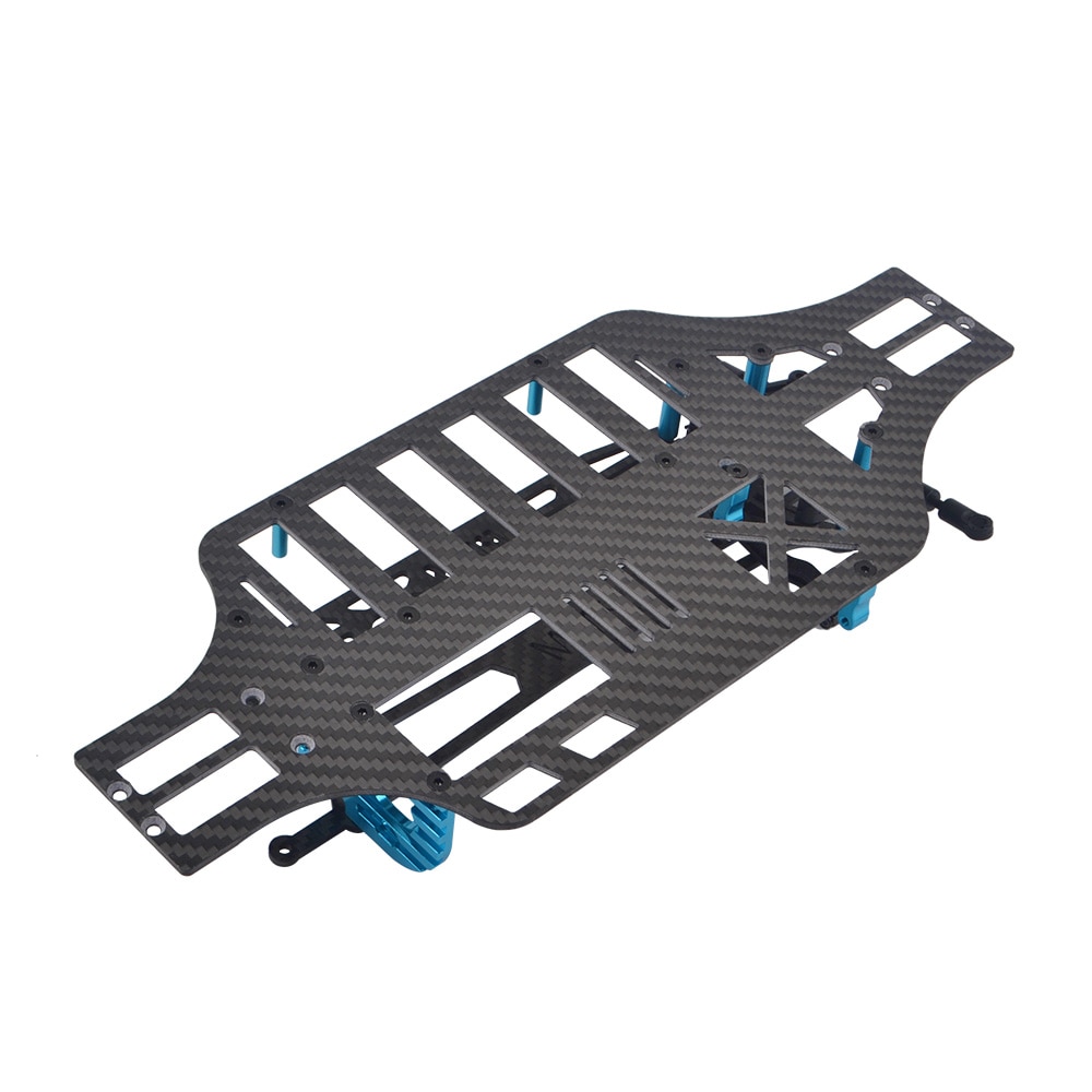 1/10 rc bil carbon fiber stel chassis pladesæt til tamya tt -01 tt01