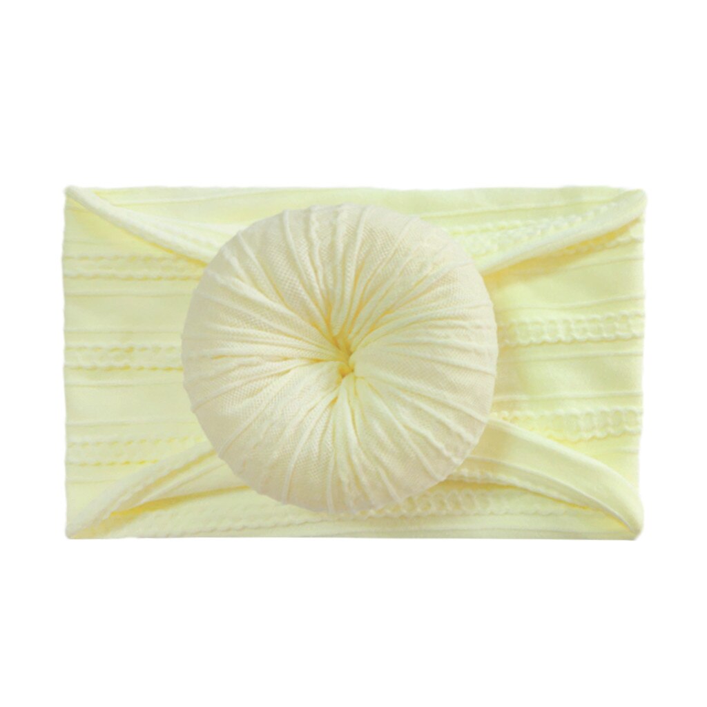Baby Turban Hat with Bow Children Hats Cotton Blend Newborn Beanie Top Knot Caps Kids Photo Props Baby Shower accessories: L