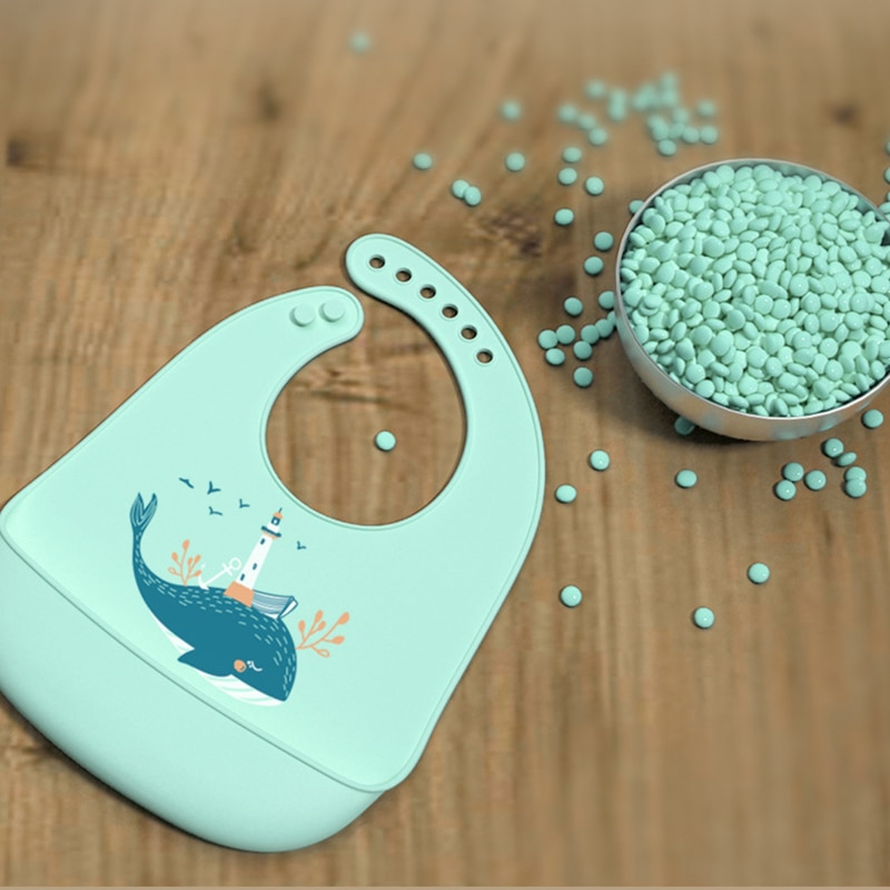 Silicone baby baby eating bib three-dimensional waterproof super soft food rice pocket children's children large saliva pocket