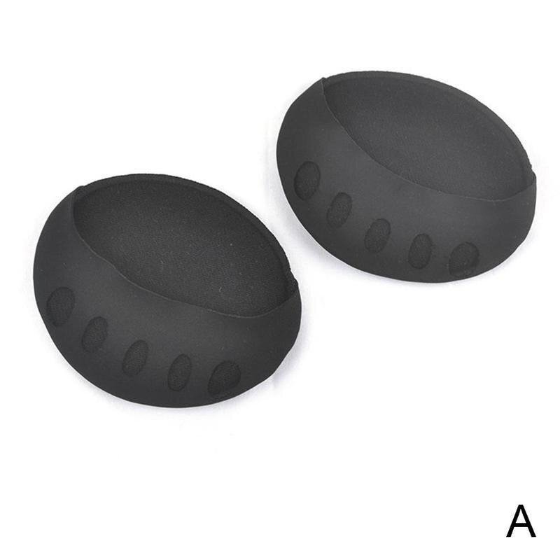 1 Paar Vrouw Hoge Hakken Voor Vijf Tenen Half Inlegzolen Pads Voetverzorging Binnenzool Voorvoet Gemak Pijn Masseren Teen Ondersteuning pad Inserts: Black