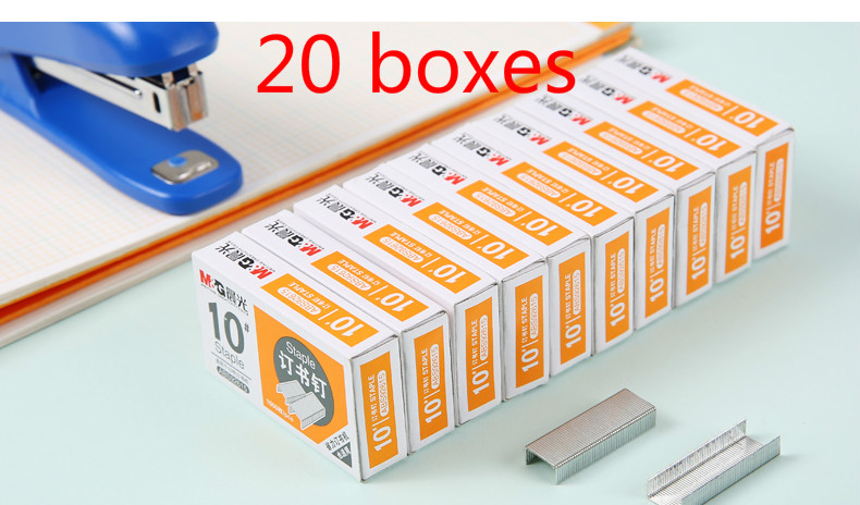 20 boxes 20000pcs Staples/box For Desktop Stapler Metal Staples For Office School Supplies Stationery Book Staples Stitching: 20 box