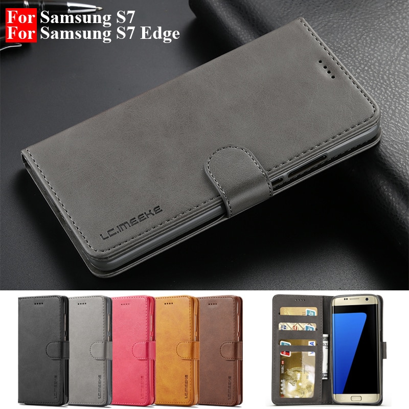 S7 Case For Samsung S7 Edge Case Leather Luxury Phone Case On Samsung Galaxy S7 Case Flip Magnetic Wallet Cover With Card Holder