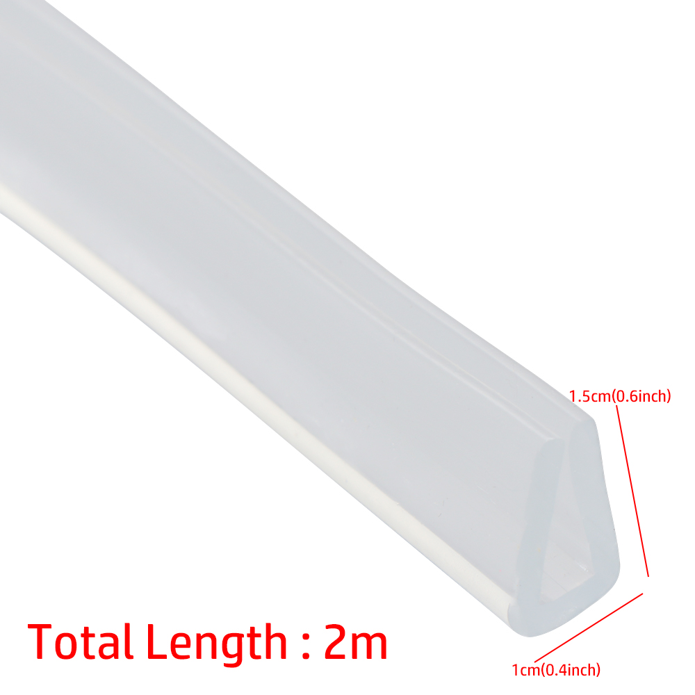 2 Meter U-Kanaal Rubberen Rand Afdichtstrip Douche Deur Glas Afdichting Tape Rand Guard Tochtstrip Meerdere Maat