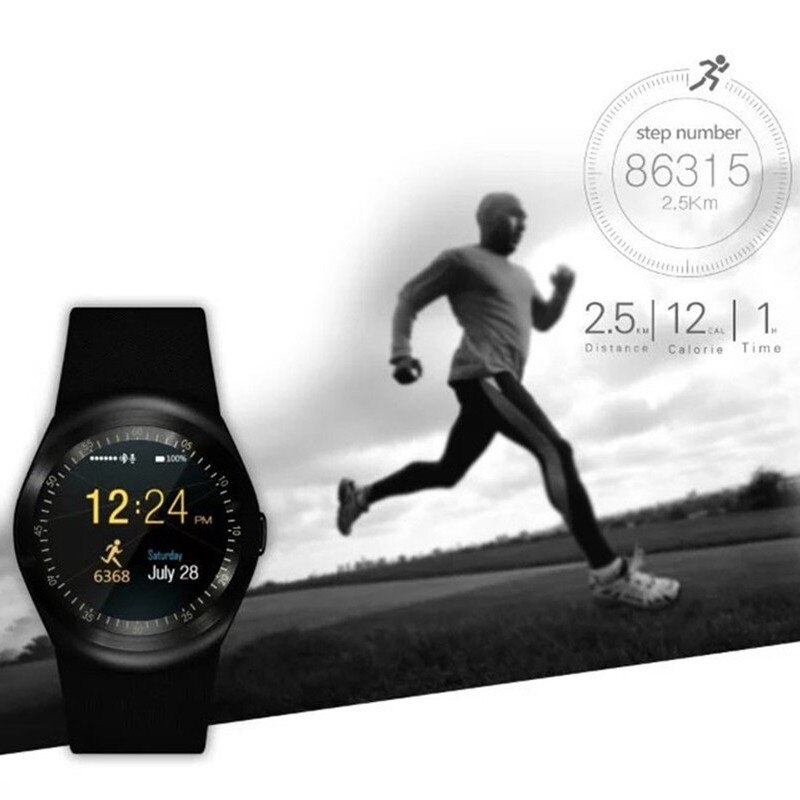 Y1 montre intelligente Bluetooth Relogio Android Smartwatch prend en charge la carte Nano SIM et la carte TF montre intelligente unisexe