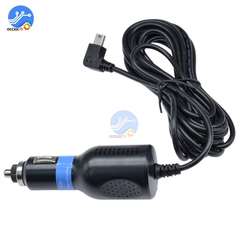 Dc 5v 2a mini usb oplader adapter powerbank batteri opladning med 1.2m kabler til dvr til garmin gps  mp3 mp4 mp5