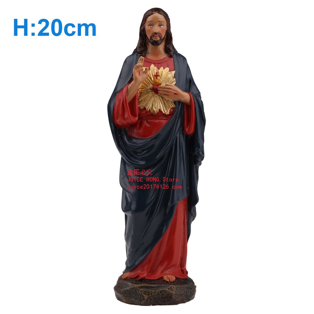 Décoration de Statue de jésus, Figurine de décoration catholique et chrétienne, ornement, souvenir,: height 21cm