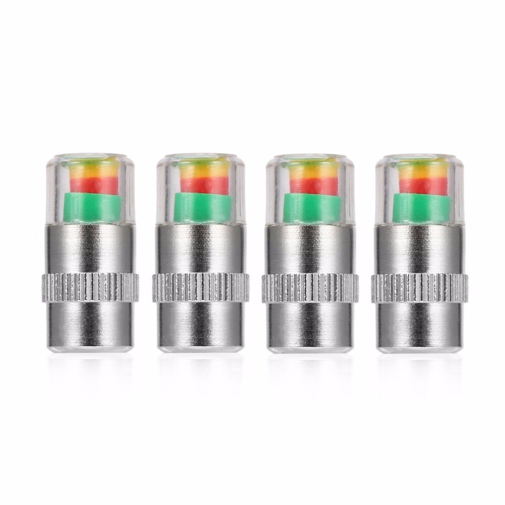 4pcs/Lot tire pressure indicator cap tire Monitor pressure gauge Valve Stem Cap Sensor Indicator Eye Alert air pressure gauge
