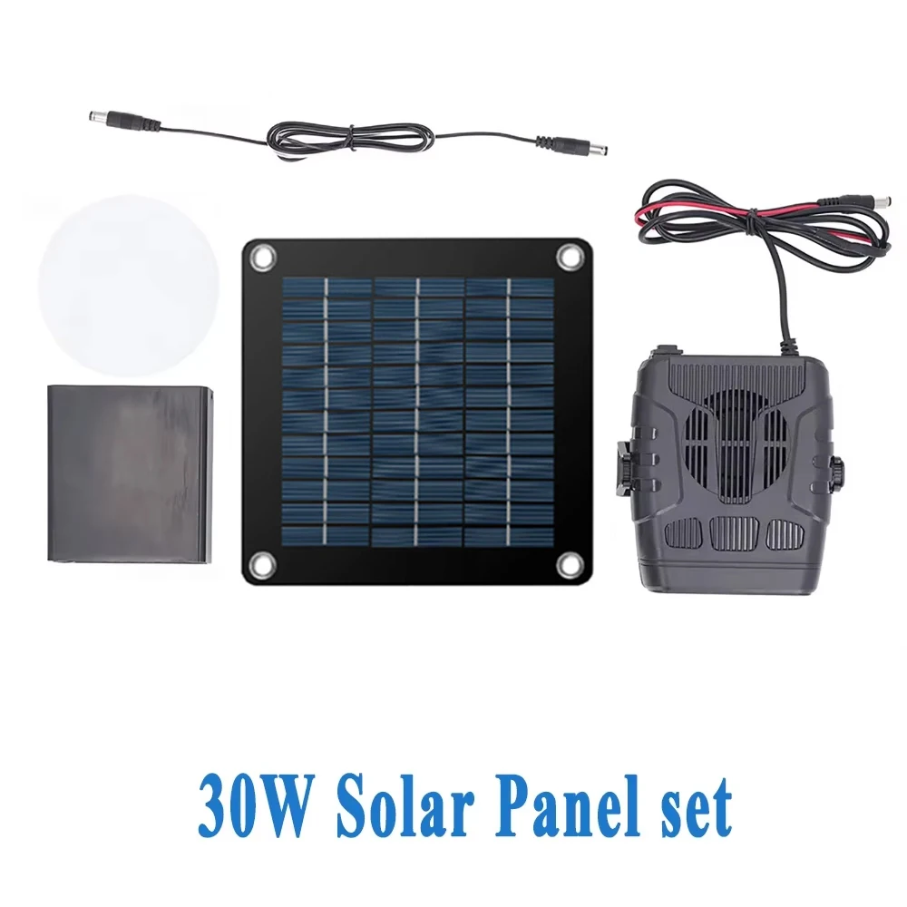 Solar Power Electric Heater 12V 20W 30W Winter Powered by Sunlight Drying and Heating Protable Outdoor Camping Car Pets Warmer: GRAY
