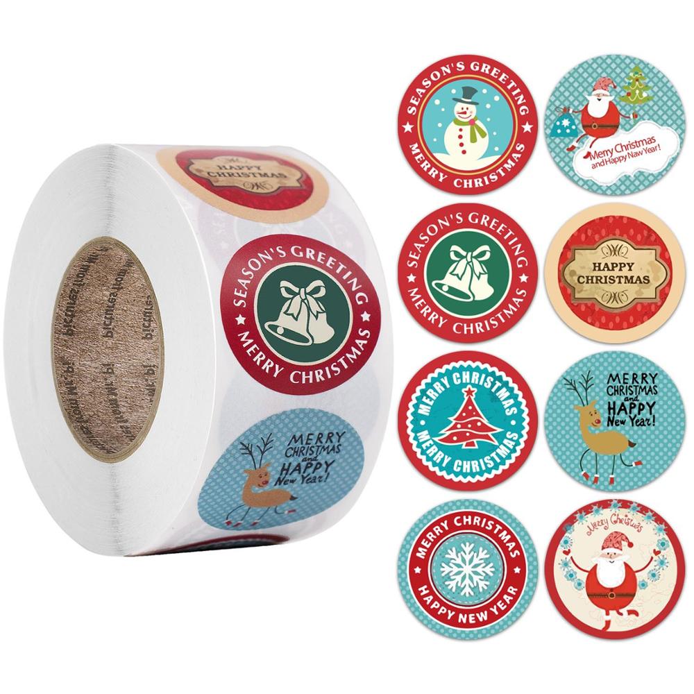 1 zoll große aufkleber mit weihnachtsmotiven, weihnachtsbaum, elch, süßigkeitentüzehn-verschlussaufkleber, weihnachtskarton-etikett, jahreszahl, weihnachtsschmuck