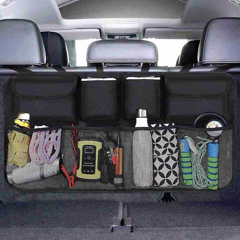 Car Boot Organiser tidy Back Storage Bag Hanging Bag Bag Accessories Organizer Rear Storage Pocket Car Trunk E1L0