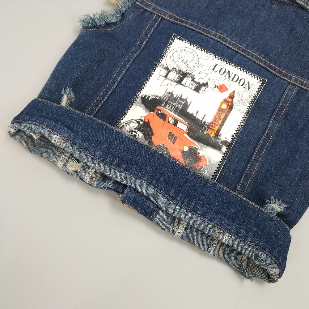 Chumhey 0-4T Baby Jeans Vesten Lente Herfst Auto Gedrukt Jongens Meisjes Vest Babe Denim Bovenkleding Kinderen Kleding kids Kleding