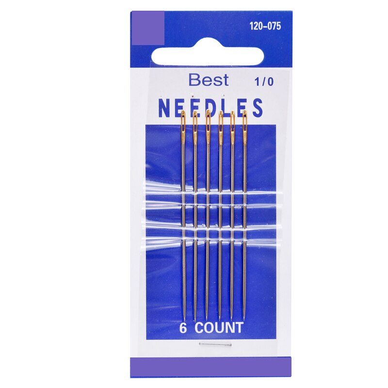1Set Big Eye Sewing Needles Stainless Steel Needle Craft Hand Stitch Tool for for Leather Bag Sewing: O