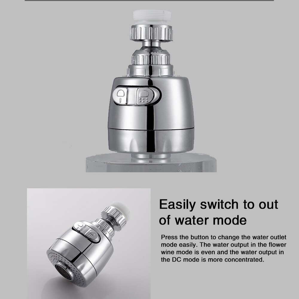 1PCS Portable Faucet Filter Stainless Steel Rotatable Kitchen Splash Attachment Water Saving Bathroom Filter Bathrooms