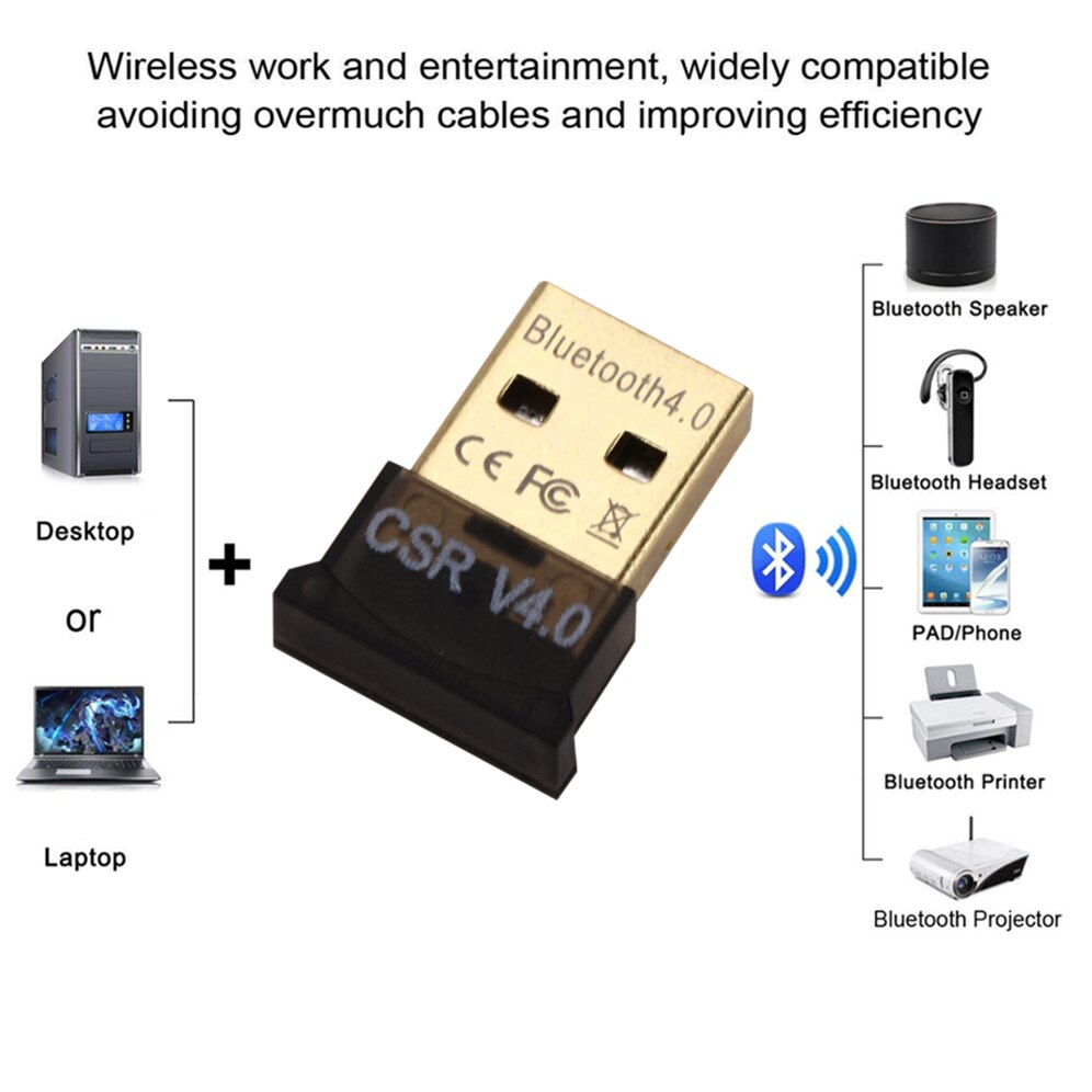 GRWIBEOU Mini USB Bluetooth V 4.0 Dual Mode Sem Fio adattatore Dongle Bluetooth CSR 4.0 USB 2.0/3.0 Para Windows 10 8 XP Win 7