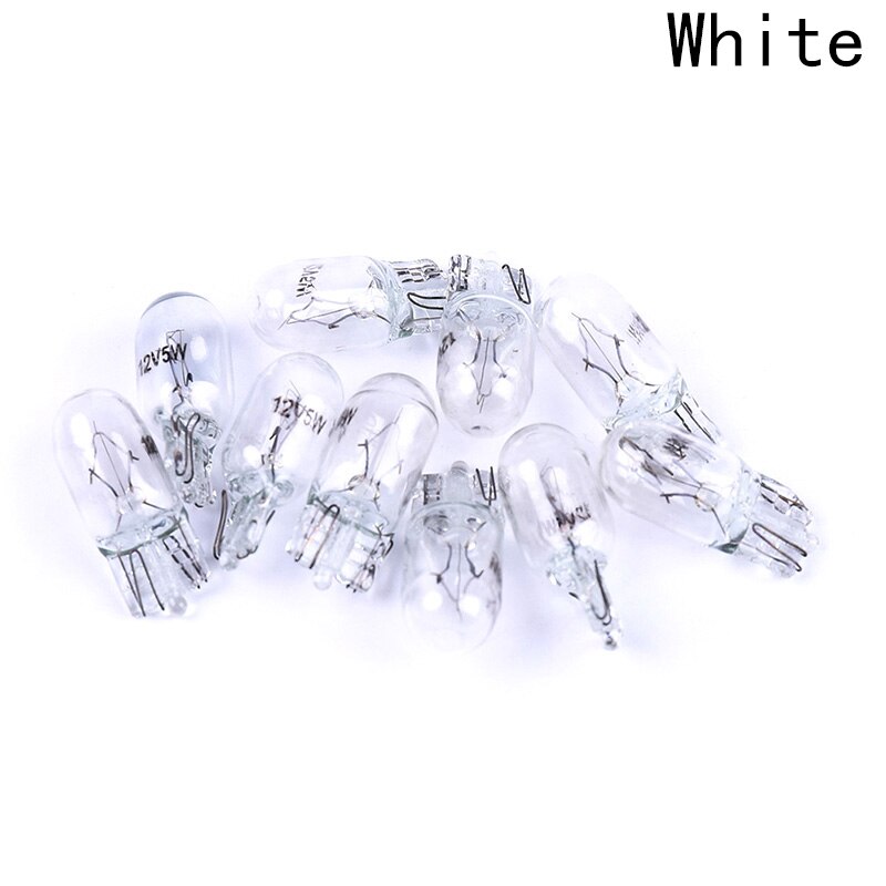 10 stk bil halogen  w5w 194 158 kiler 12v 5w auto lampe varme pærer instrument lys leselys klaring lampe галогенная лампа: Wt