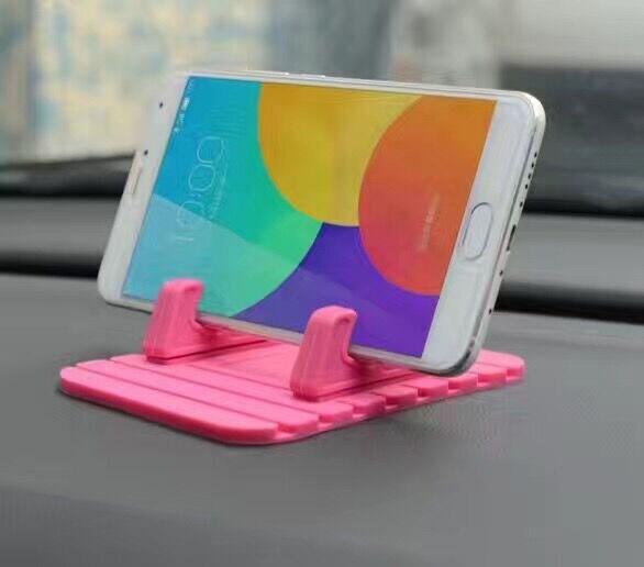 Soporte Universal para salpicadero de coche alfombrilla de goma antideslizante, almohadilla, soporte para teléfono, Huawei, Samsung, teléfono Xiaomi: Pink