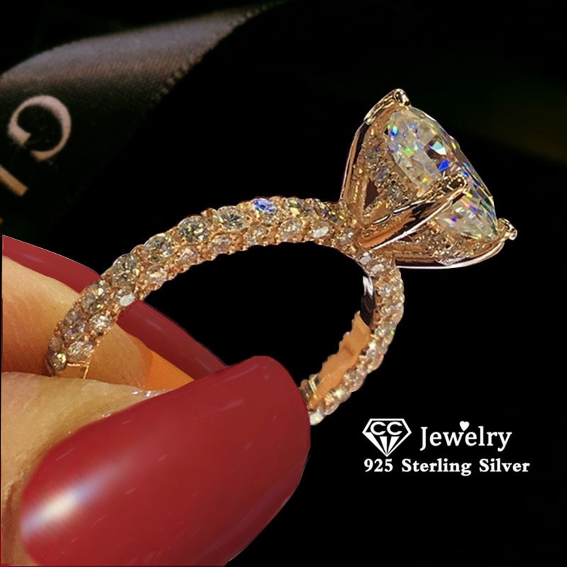 Cc enkla ringar för kvinnor cubic zirconia bröllop trendiga smycken förlovningslöfte ring bijoux  cc2101