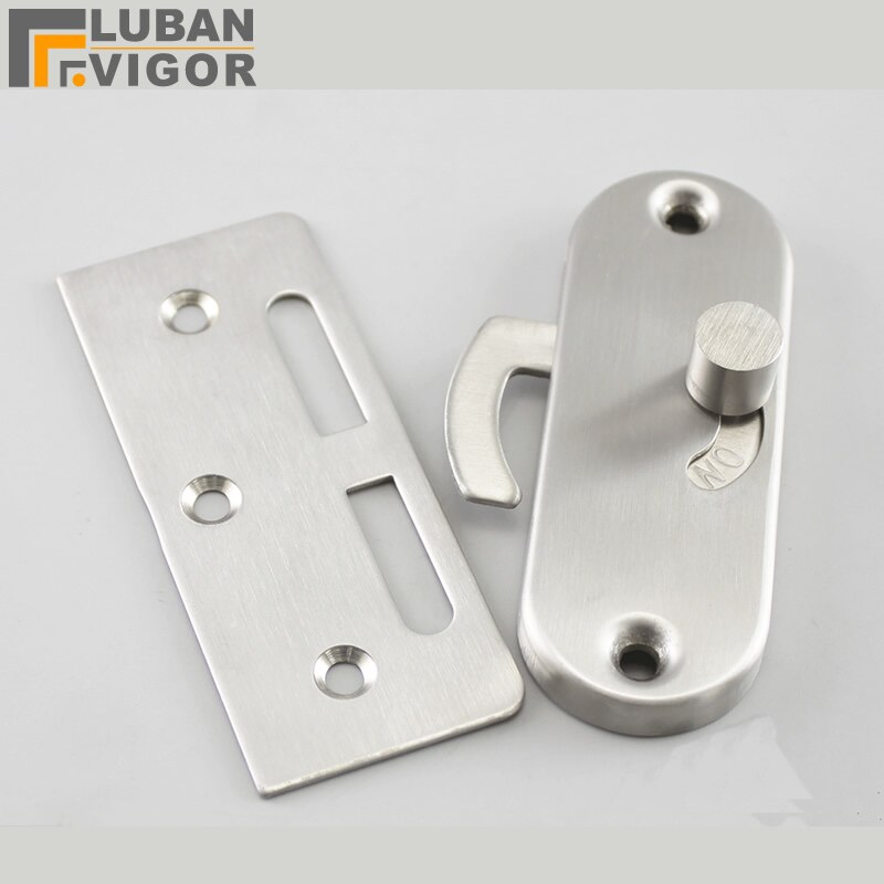 304 låse i rustfri stålkrog til trædøre i aluminiumslegering, ensidig lås, overflademontering, hardware-låse