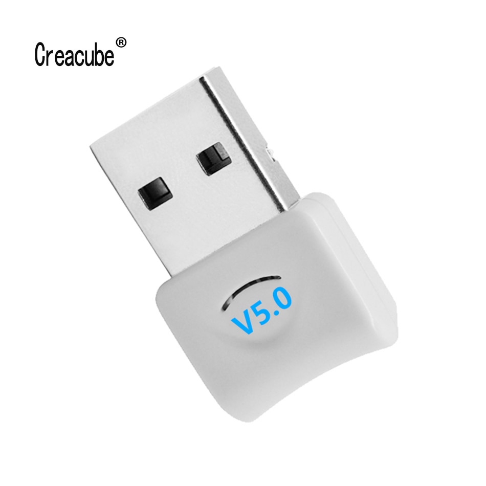 Creacube USB Bluetooth 5.0 V5.0 Wireless Bluetooth Dongle Adapter Music Receiver Bluetooth Transmitter For Win 10 PC