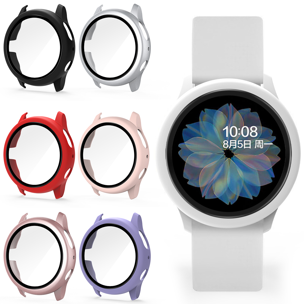 Custodia per Samsung Galaxy Watch Active 2 44mm 40mm custodia protettiva per paraurti a copertura totale con protezione dello schermo in vetro temperato