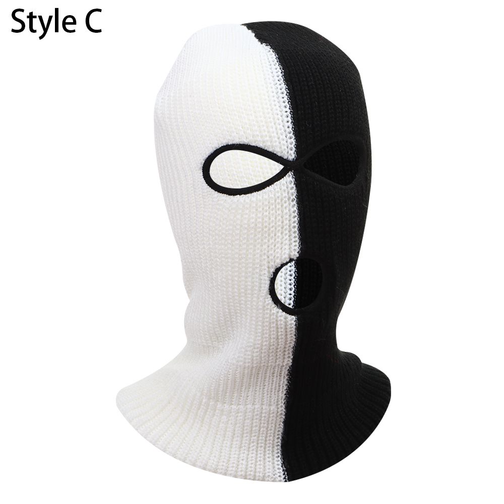 Borduren Fietsen Bivakmuts Warmer Bonnet Drie Gat Hoed Vrouwelijke Beanie Caps Winter Herfst Hoeden Gebreide Mutsen