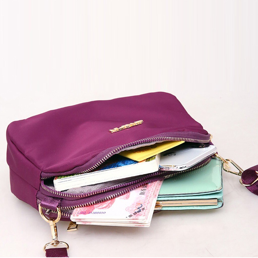 Oxford tissu femmes sacs à bandoulière luxe sac à main sac à main fourre-tout messager couleur unie fermeture éclair sacs à bandoulière Bolsas Mujer