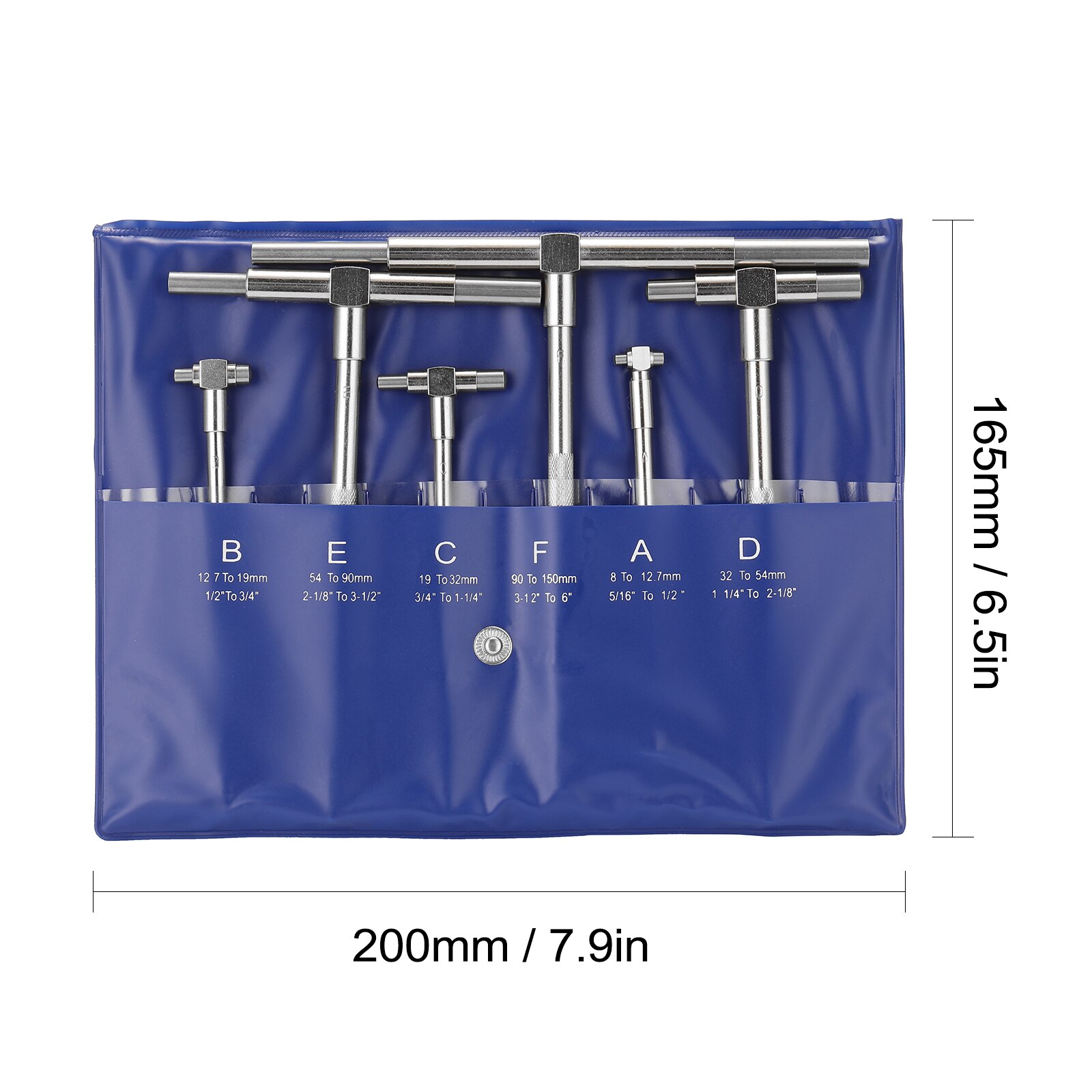 6 PCS / SET Measuring Tool Telescoping Gauges Internal Gauge Telescoping Hole Gauge for Quick Inside Measurements of Holes