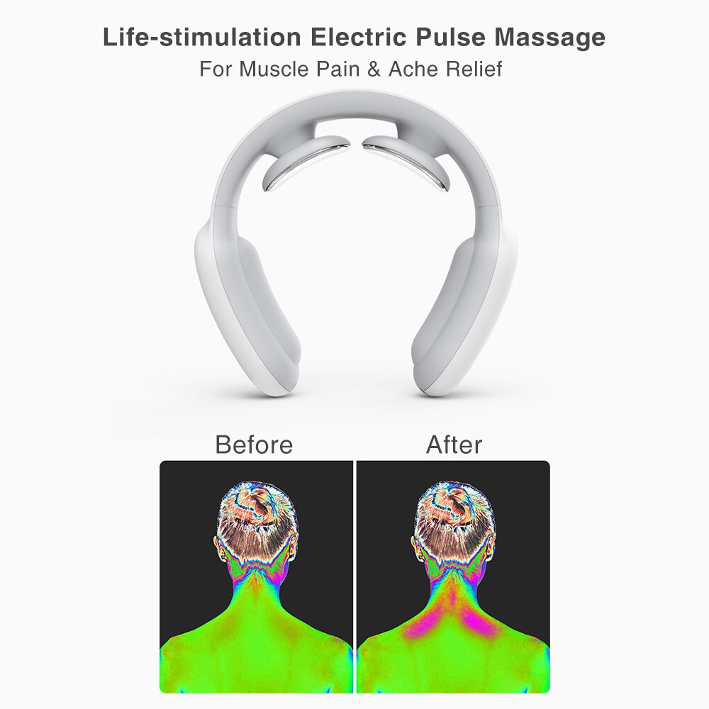 Massageador elétrico cervical para relaxamento, terapia de aquecimento, pulso de fisioterapia pgg, ombro e pescoço, dispositivo de massagem, cuidados de saúde