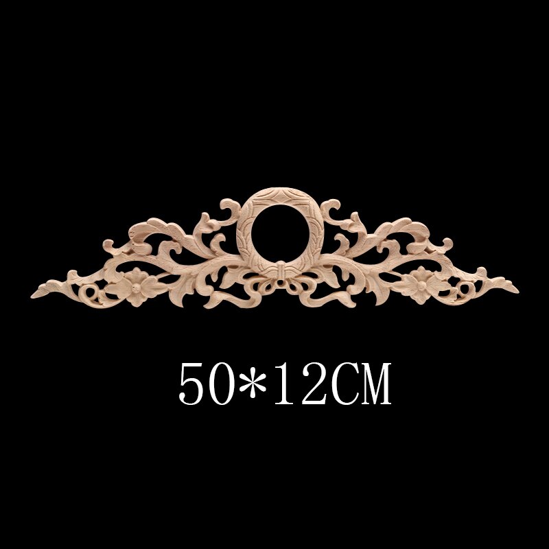 Europese Decal Houtsnijwerk Massief Houten Deur Hart Bloem Home Decoratie Retail En Hout Mouldings Hout Applique Muren: C44-3