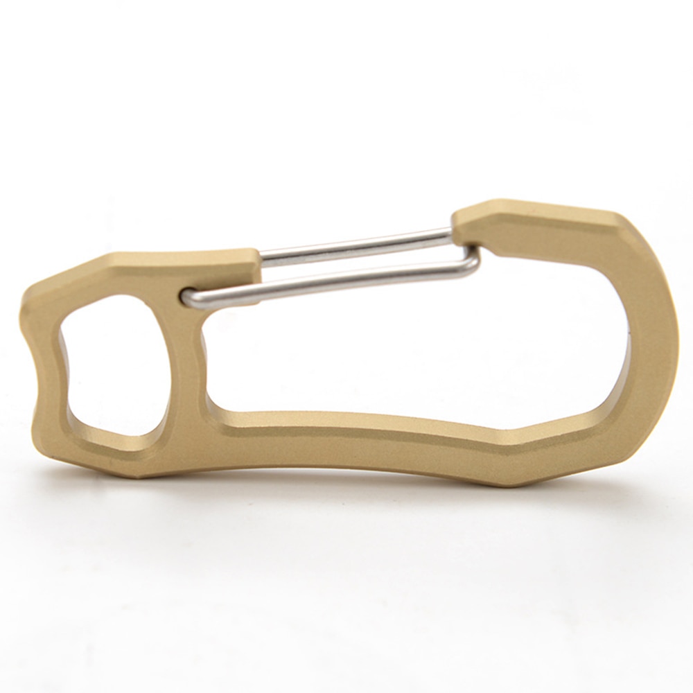 Solid Brass Carabiner Key Chain Ring Buckle Clip Snap Hook Handbag Clasp Multi Carry For Keychain Whistle Compass Camping Tool