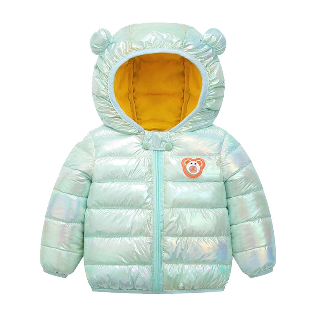 Mode Peuter Kinderen Baby Jongens Meisjes Winter Sneeuw Dragen Cartoon Lange Mouwen Winddicht Jas Hooded Warm Uitloper Jas # g4: green / 24M