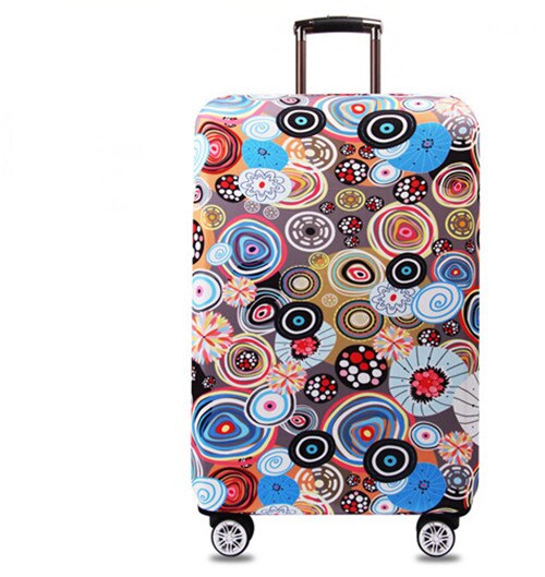 Travel Luggage Cover Suitcase Case Protector XL Travel Luggage Case Protective Floral Prints Elastic Stretch Fabric Anti-dust: e / L