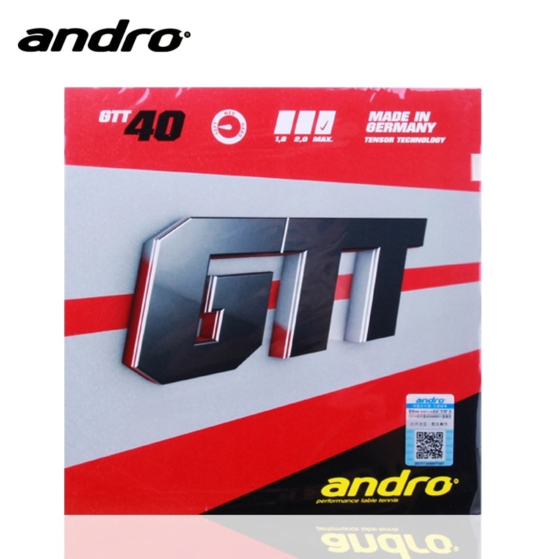 Andro GTT40 – tennis de Table en caoutchouc, attaque rapide + boucle, boutons professionnels en éponge de ping-pong