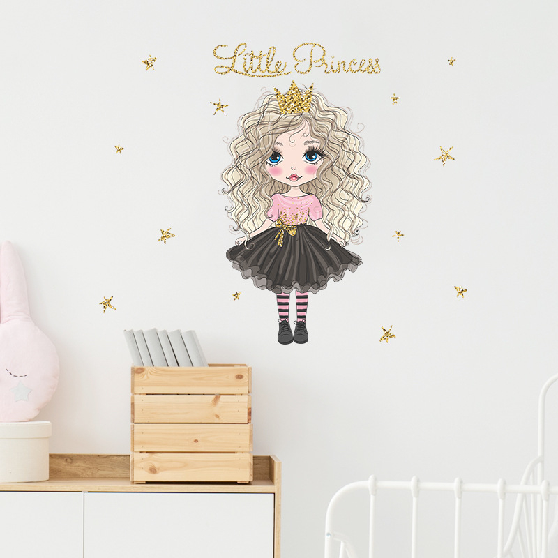 Zwaan En Dansen Prinses Muurstickers Baby Meisje Slaapkamer Decoratie Vinyls Huis Muur Decor Kinderkamer Decoratie Stickers