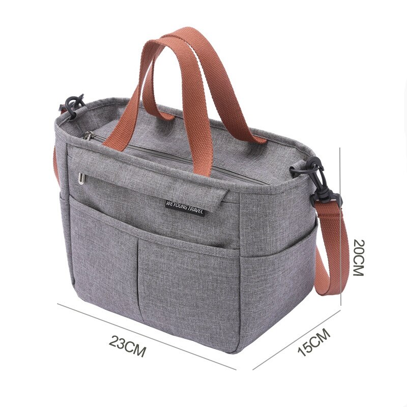 Portable Lunch Bag Women&#39;s Men&#39;s Thermal Cooler Rice Keep Fresh Pouch Picnic Food Heat for Work Nurse Kid School Bring Meal Pack: Style Q