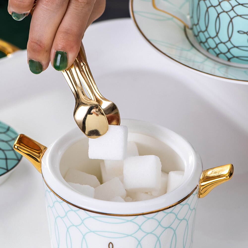 Istang i rustfrit stål guld sukker isterningstang mini klemme køkken mad servering tang clip tea party bar køkken tilbehør