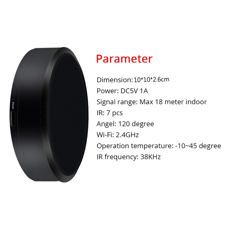 Smart hem wifi+ir universell fjärrkontroll via telefon bro röststyrning fungerar för alexa /google/ifttt för hemautomation