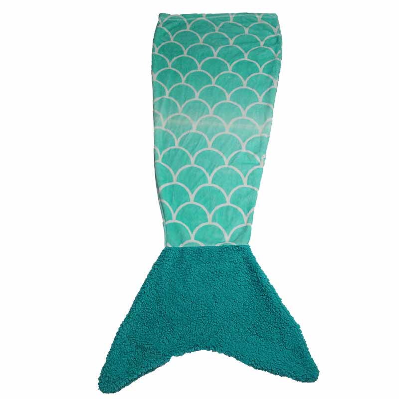 Blauw En Roze Mermaid Deken Schoonheid Vissenstaart Mermaid Dekens Voor Baby Kids Super Zacht Koraal Fleece Wearable Worp Deken