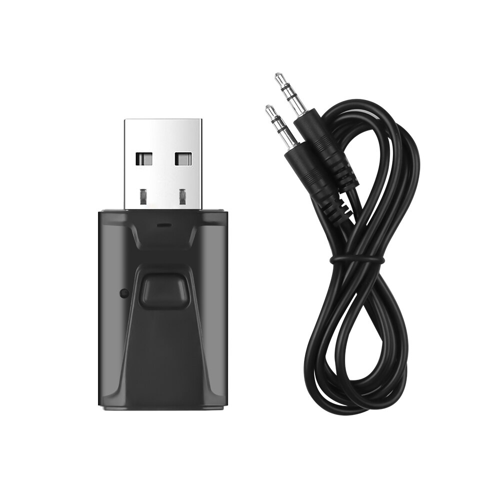 Kebidu Usb Bluetooth Adapter V5.0 Draadloze Bluetooth Fm-zender Ontvanger Muziek Audio Voor Pc Tv Auto Handsfree 3.5mm: Default Title