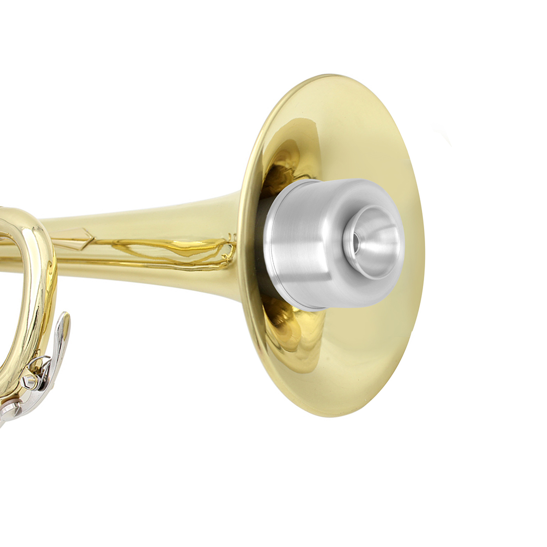 Trompeta recta silenciosa de aleación de aluminio, Trompeta de práctica, parte silenciosa, sonido ligero, accesorios de instrumentos de latón de