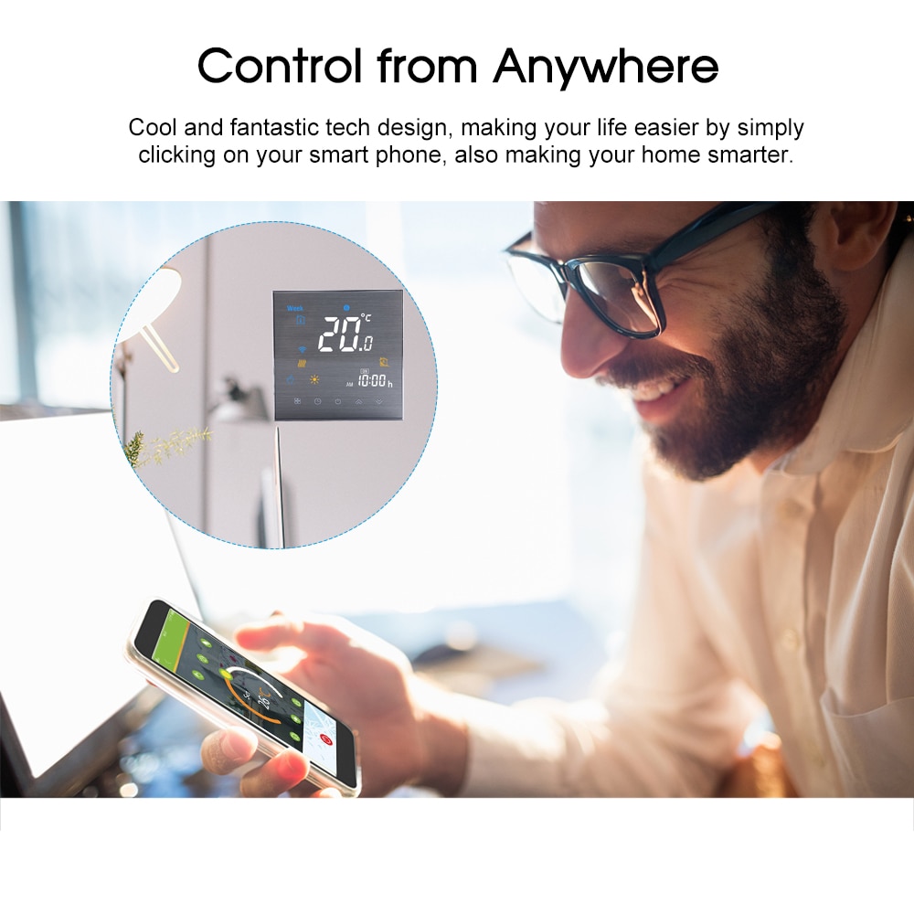Smart termostat wifi for vannvarme gulv gasskjele termostat temperaturkontroller stemmestyring med google home